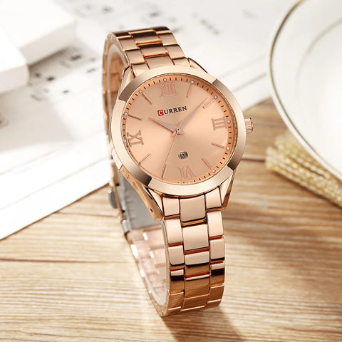 CURREN Gold Watch Women Watches Ladies Creative Steel Women's Bracelet Watches Female.