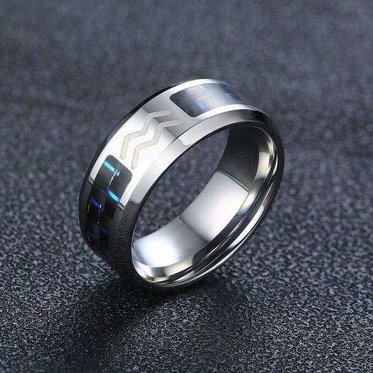 Vnox Twelve Constellations Men's and Women's Rings 8Mm