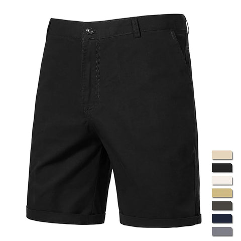 Classic Khaki Men’s Shorts – Cotton, Knee-Length, Summer Wear