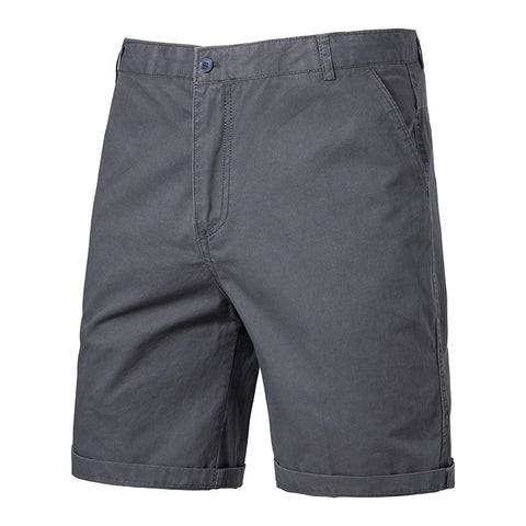 Classic Khaki Men’s Shorts – Cotton, Knee-Length, Summer Wear