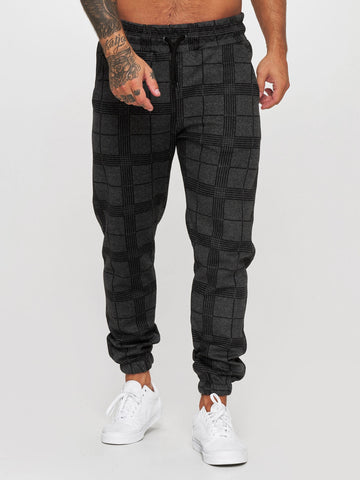 Plaid Print Men's Cargo Pants